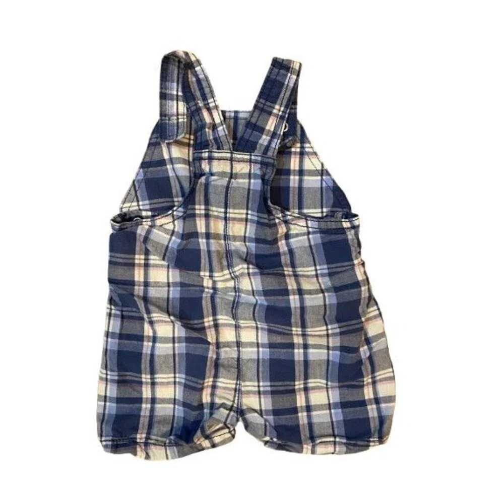 Girl's 6 Month Overalls Carter's Blue Plaid Cotton